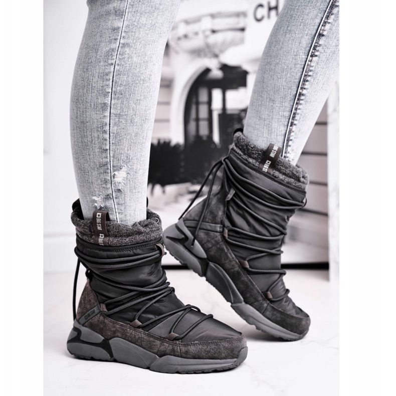 Dámské sněhové boty Big Star Grey GG274629 šedá 1