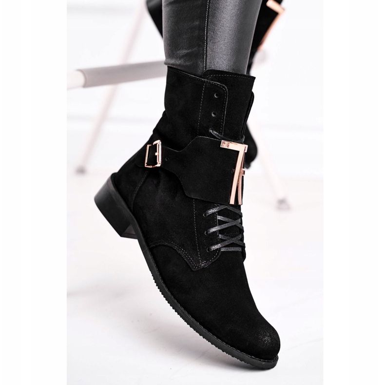 Dámské boty Nicole Suede Black 2591 černá 1