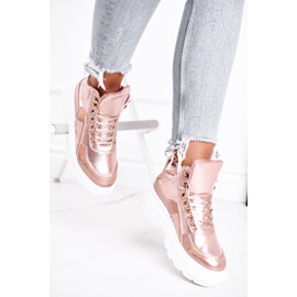 PS1 Dámská sportovní obuv zateplená růžová zlatá Davan růžový zlatý 2