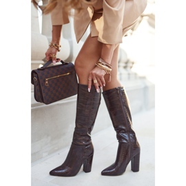 SEA Dámské boty na podpatku teplé hnědé Belvim hnědý 2 SEA Dámské boty na podpatku teplé hnědé Belvim hnědý 2