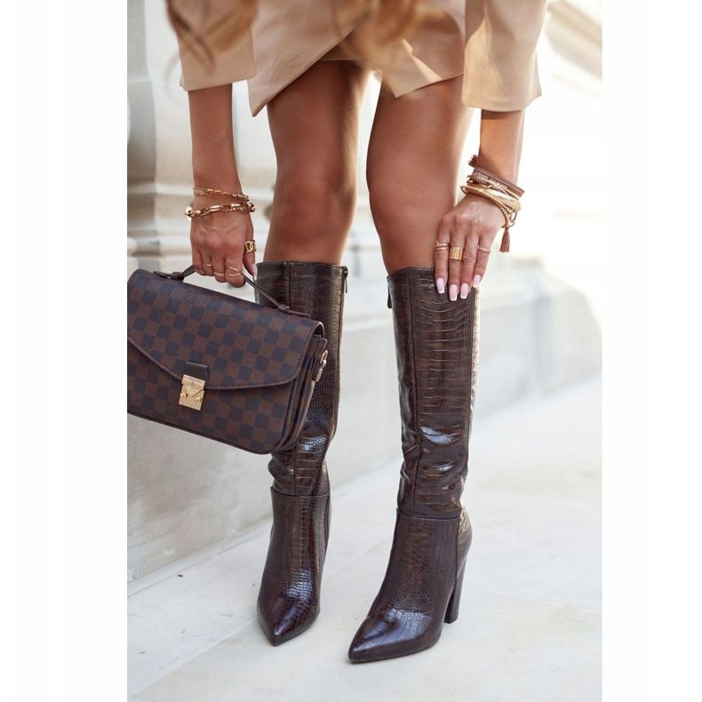 SEA Dámské boty na podpatku teplé hnědé Belvim hnědý 1 SEA Dámské boty na podpatku teplé hnědé Belvim hnědý 1