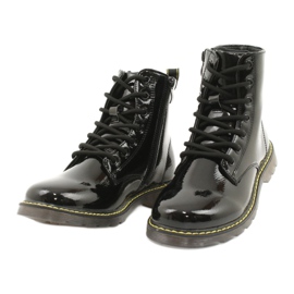 Černé lakované kozačky Evento 20DZ23-3216 Marita černá 4