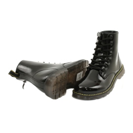 Černé lakované kozačky Evento 20DZ23-3216 Marita černá 5