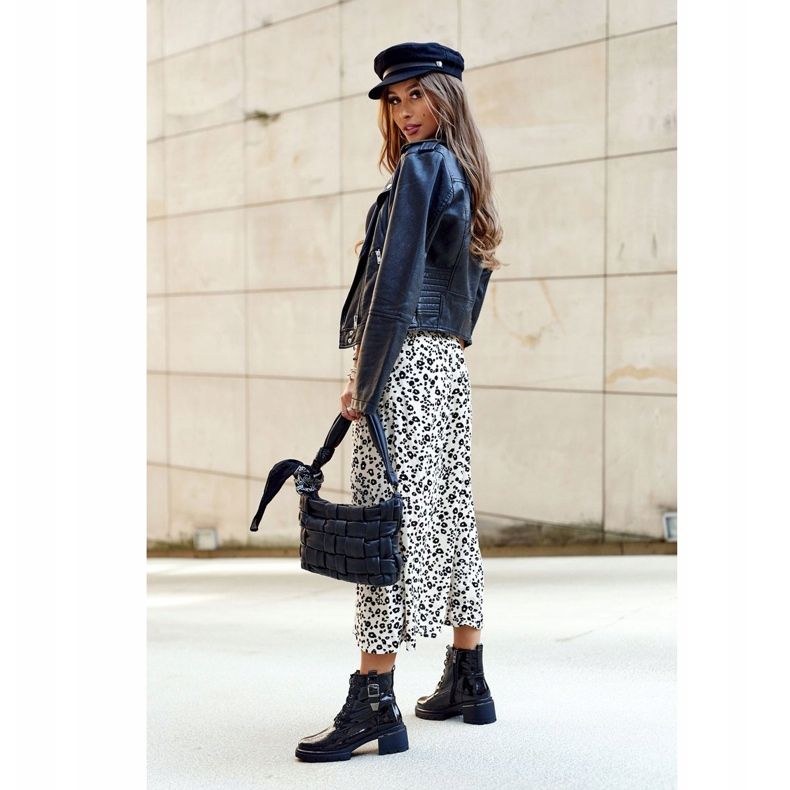 S.Barski Dámské kozačky lakované černou Drive Me Crazy černá 1