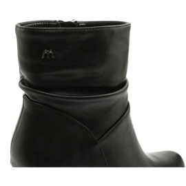 M.Daszyński Černé kozačky na postu Daszyński AF125-7 černý 5