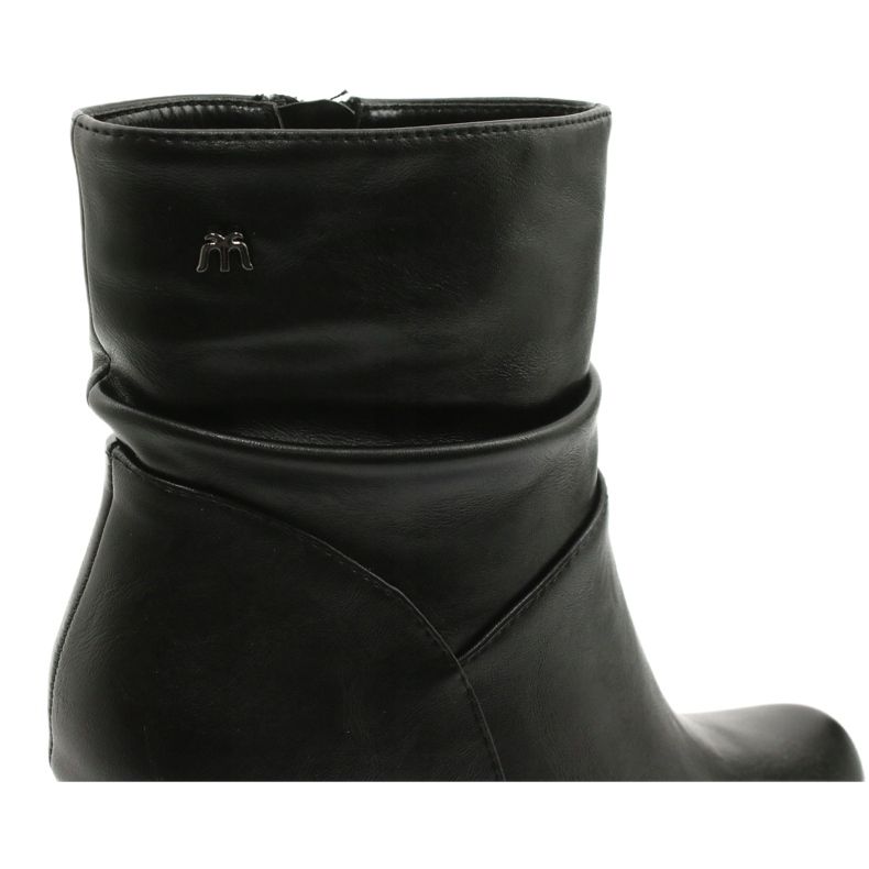 M.Daszyński Černé kozačky na postu Daszyński AF125-7 černý 5