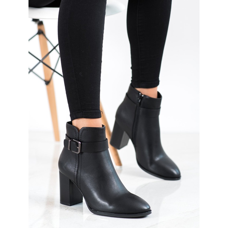 Sergio Leone Klasické kozačky na vysokém podpatku černá 2