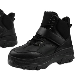 Černé módní sportovní tenisky z ekokůže Soulsille černá 1