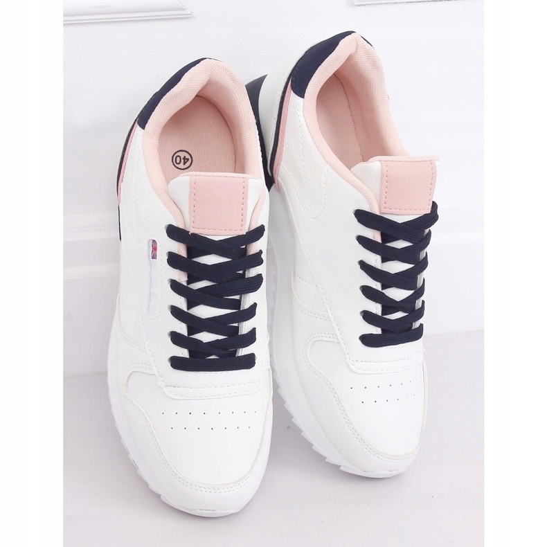 Bílé dámské sportovní boty BK938 BÍLÁ / MODRÁ bílý námořnická modrá 2