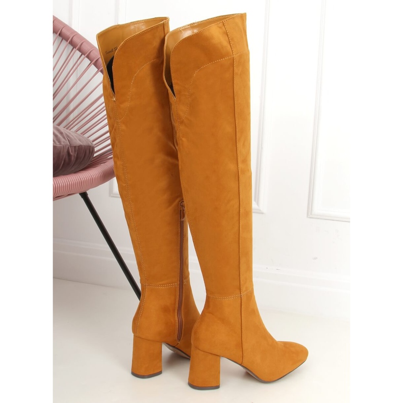 Medové vysoké podpatky M247 Žlutá 1