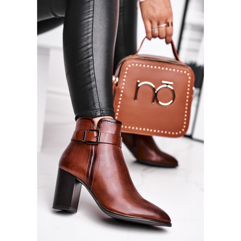 Dámské boty na vysokém podpatku Sergio Leone Brown BT509 hnědý 1