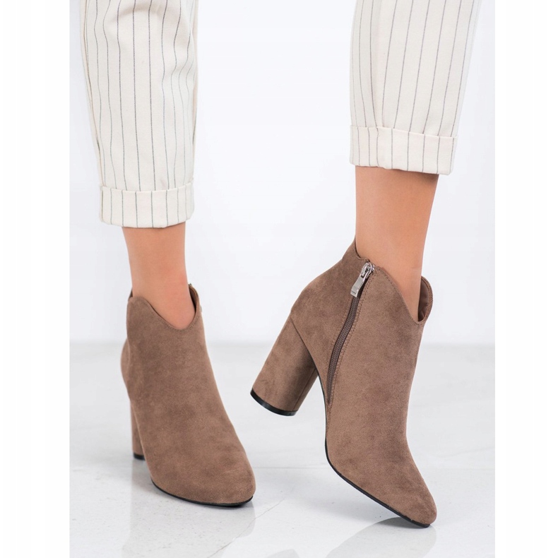 Filippo Stylové semišové kozačky hnědý 2