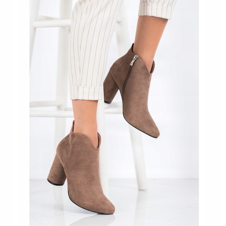 Filippo Stylové semišové kozačky hnědý 1