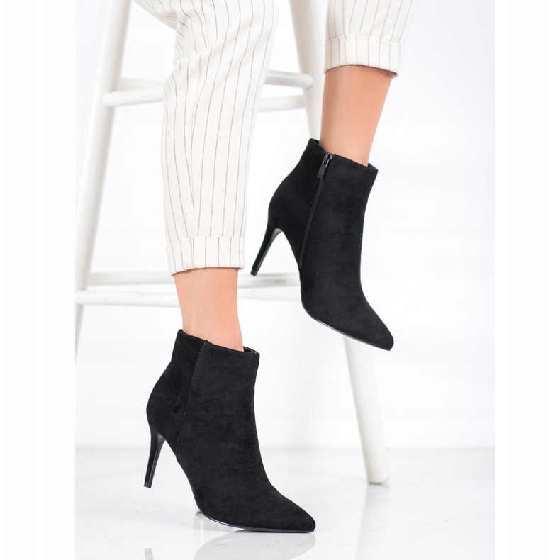 Sweet Shoes Sexy semišové kozačky černá 2