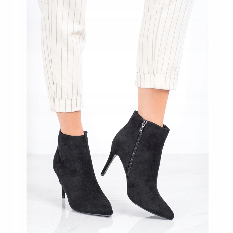 Sweet Shoes Sexy semišové kozačky černá 1