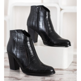 Filippo Módní boty s hadím potiskem černý 2