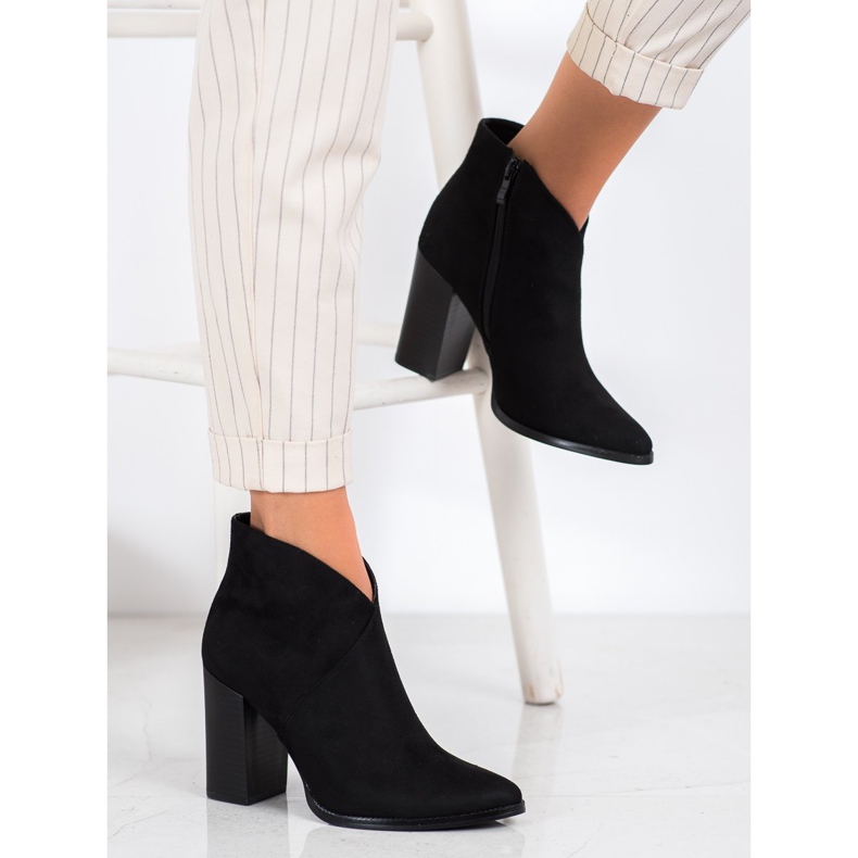 Filippo Stylové kozačky na sloupek černá 2