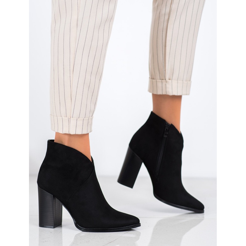 Filippo Stylové kozačky na sloupek černá 1