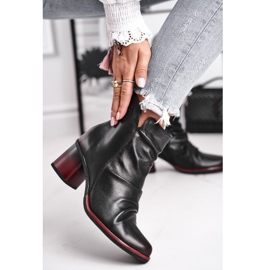 Dámské kozačky na vysokém podpatku Maciejka černé 04757-01 černá 1