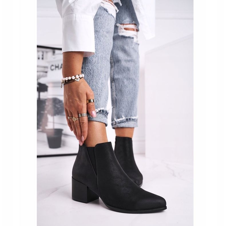 Dámské boty Sergio Leone Jodhpur boty Eco Nubuck Black BT621 černý 1