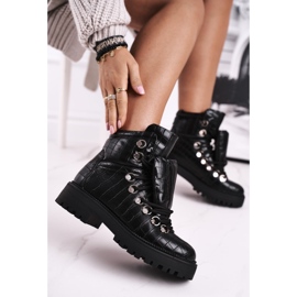 BUGO Dámské ploché kozačky s jazykem Black Passa černá 1 BUGO Dámské ploché kozačky s jazykem Black Passa černá 1