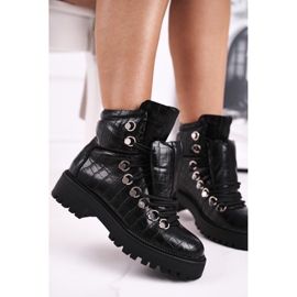 BUGO Dámské ploché kozačky s jazykem Black Passa černá 2 BUGO Dámské ploché kozačky s jazykem Black Passa černá 2