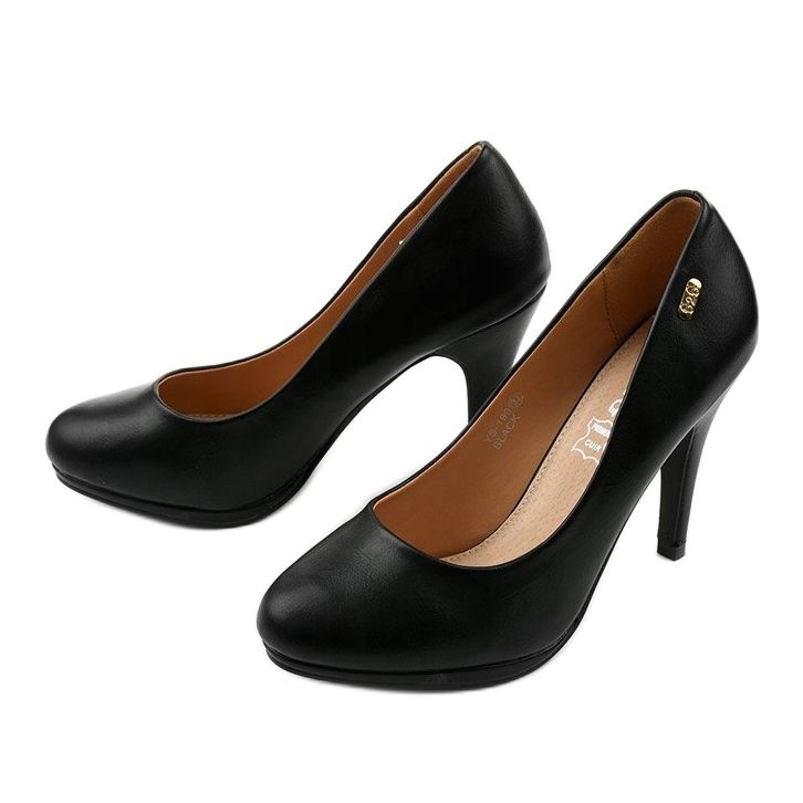 Černé klasické vysoké podpatky YS-190 černá 2 Černé klasické vysoké podpatky YS-190 černá 2
