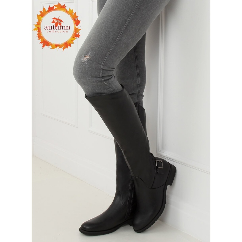 Černé dámské boty H9208 Negro černý 1