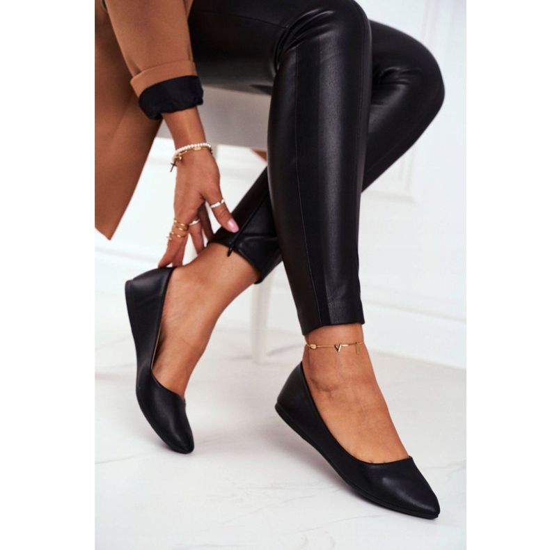 PS1 Elegantní dámské balerínky Black Maude černá 2 PS1 Elegantní dámské balerínky Black Maude černá 2