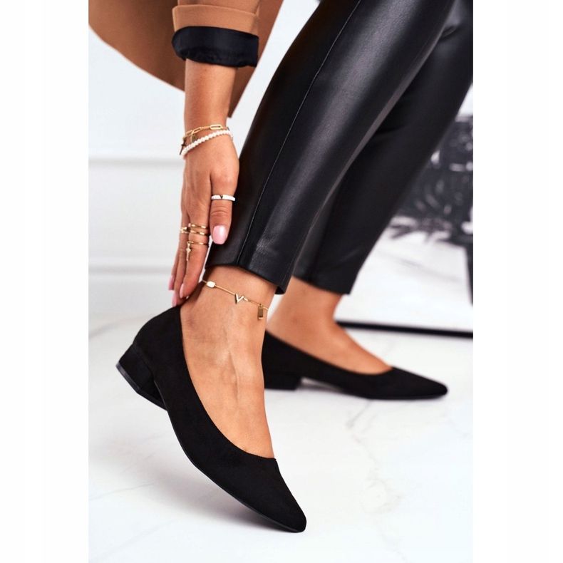 PS1 Dámské semišové černé balerínky Elivia černá 1