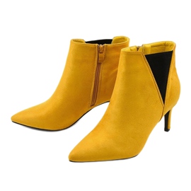 Žluté kotníkové boty s elastickým páskem Patter černá žlutá 2