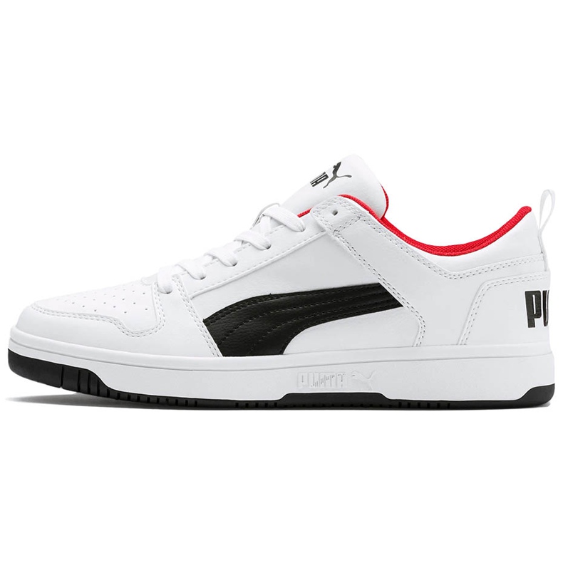 Pánské boty Puma Rebound LayUp Lo Sl bílo-černé 369866 01 bílý černý červený 1
