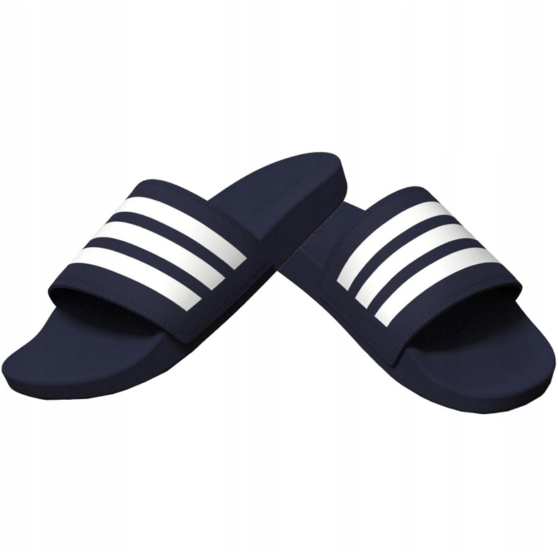 Tmavě modré pantofle Adidas Adilette Comfort B42114 bílý námořnická modř 1