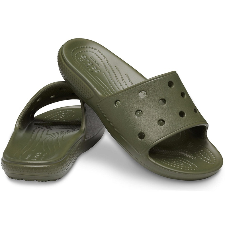 Crocs Classic Slide khaki 206121 309 zelená 1 Crocs Classic Slide khaki 206121 309 zelená 1