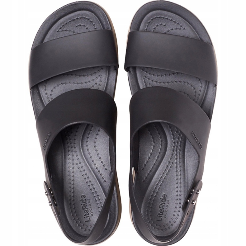 Dámské sandály Crocs Brooklyn Low Wedge W hnědé 206453 07H černý 1