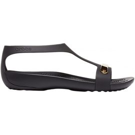 Dámské sandály Crocs Serena Metallic Bar Sdl W černo-zlaté 206421 751 černý černý 1