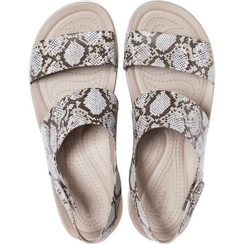 Dámské sandály Crocs Brooklyn Low Wedge W multi stucco 206453 93T béžový 1