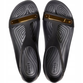 Dámské sandály Crocs Serena Metallic Bar Sdl W černo-zlaté 206421 751 černý černý 2