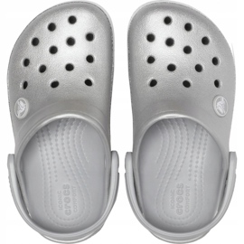 Crocs pro děti Crocband Glitter Clog Kids stříbrná 205 936 040 stříbro 1
