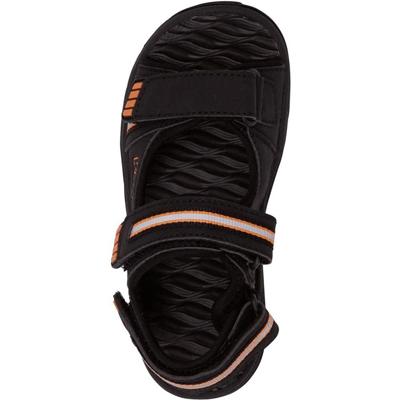 Kappa Symi K Footwear Dětské černé a oranžové sandály pro děti 260685K 1144 černá oranžový 1