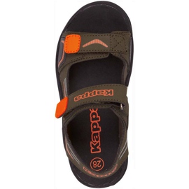Dětské sandály Kappa Pure T Footwear zelené a oranžové 260594T 3144 zelený 1