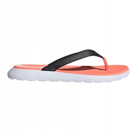 Dámské dámské pantofle Adidas Comfort Flip Flop oranžovo-černo-bílé EG2064 černý pomerančový 1