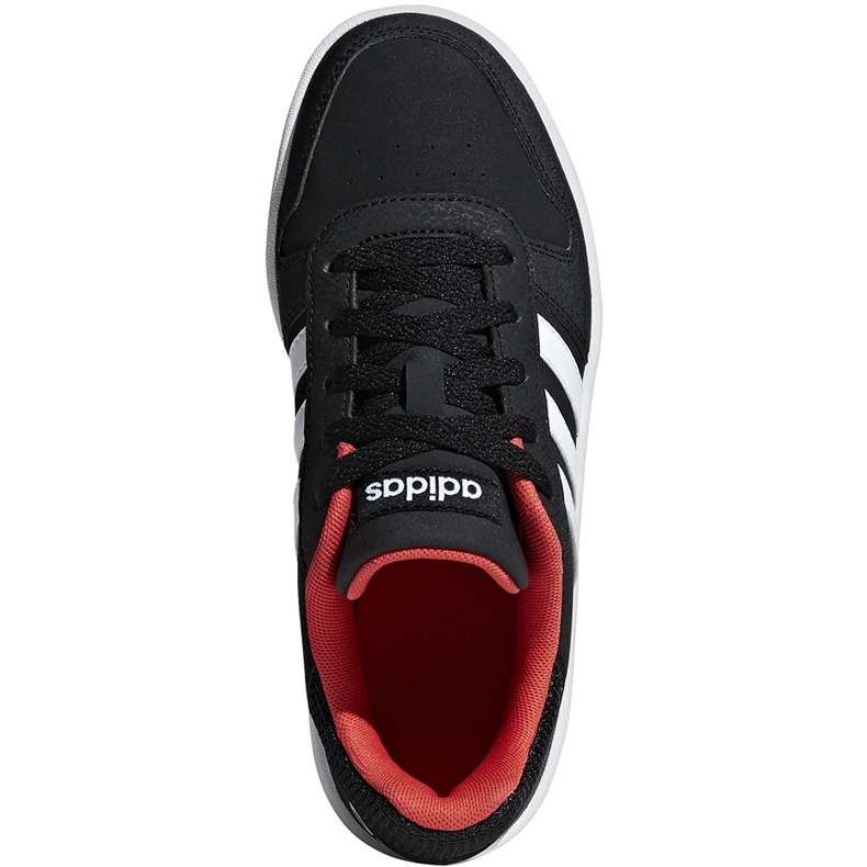 Dětské boty Adidas Hoops 2.0 K černo-červené B76067 bílý černá 1