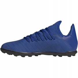 Kopačky Adidas X 19.3 Tf Junior EG7172 modrý modrý 1