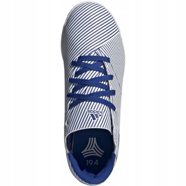 Adidas Nemeziz 19.4 In Jr bílé a modré kopačky EF1754 vícebarevný modrý 1