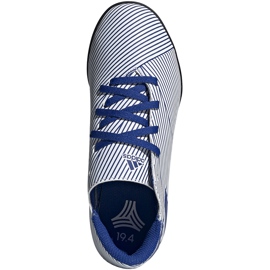 Adidas Nemeziz 19.4 Tf Junior bílé a modré kopačky FV3313 vícebarevný modrý 1