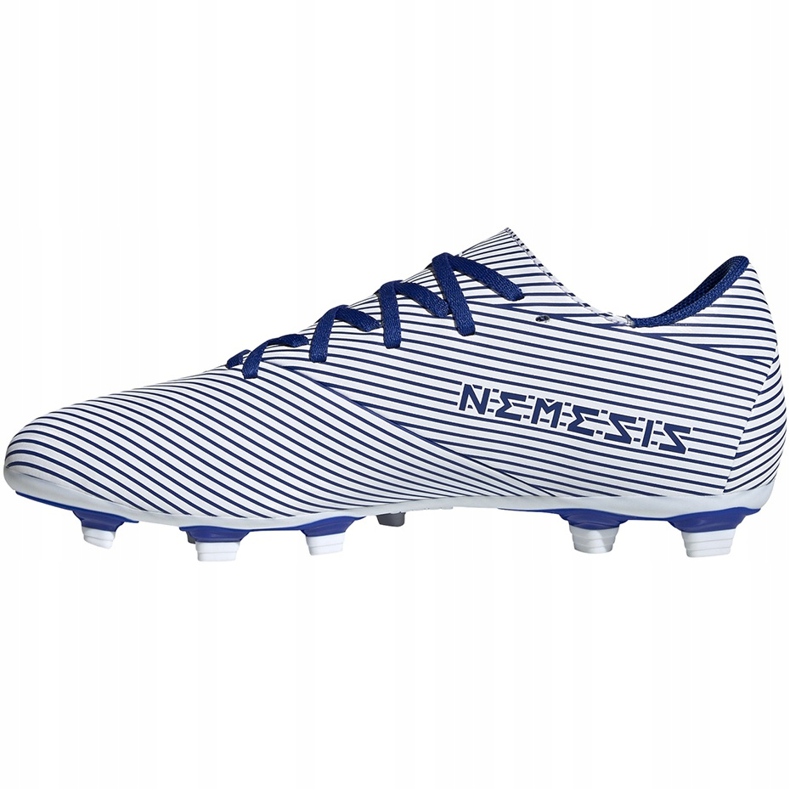 Adidas Nemeziz 19.4 FxG bílé a modré kopačky EF1707 vícebarevný modrý 1
