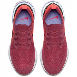 Dámské běžecké boty Nike Epic React Flyknit vínově-oranžovo-černé AQ0070 601 červený fialová pomerančový vícebarevný 1