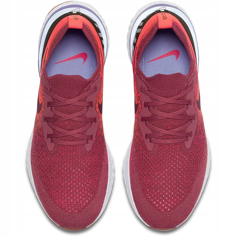 Dámské běžecké boty Nike Epic React Flyknit vínově-oranžovo-černé AQ0070 601 červený fialová pomerančový vícebarevný 1