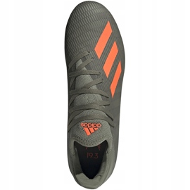 Zelené kopačky Adidas X 19.3 Fg EF8365 zelený šedá 1
